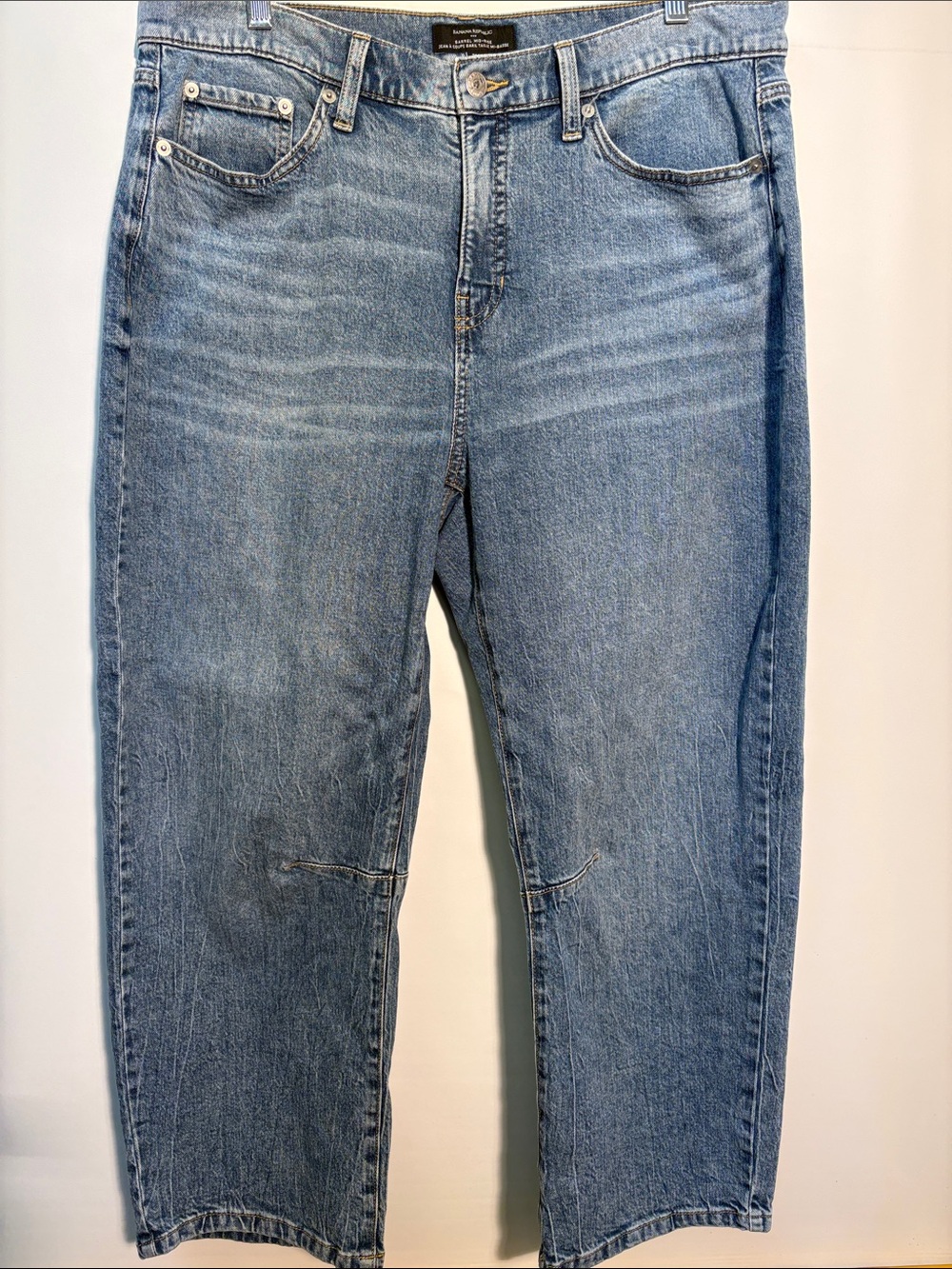Banana Republic Cropped Barrel Light Wash Jeans